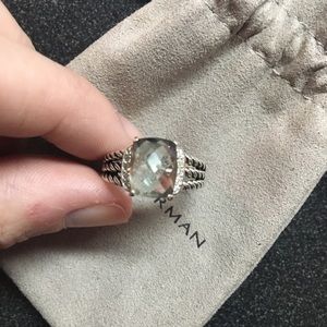 David Yurman Petite Wheaton Prasiolite Ring 6.5
